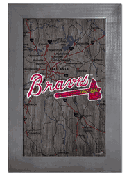 Atlanta Braves City Map 11x19 Sign