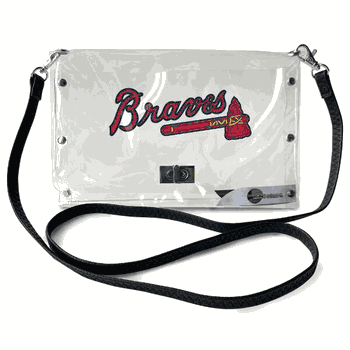 Atlanta Braves Clear Envelope Purse STRAP