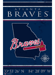 Atlanta Braves Coordinates 17x26