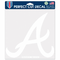 Atlanta Braves Decal 8x8 Die Cut White A
