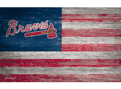 Atlanta Braves Distressed Flag 11x19