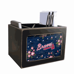 Atlanta Braves Floral Desktop Organizer