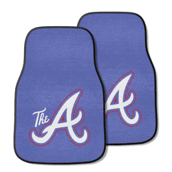 Atlanta Braves Front Carpet Car Mat Set - 2 Pieces