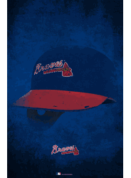 Atlanta Braves Ghost Helmet 17x26