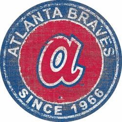 Atlanta Braves Heritage Logo Round Sign