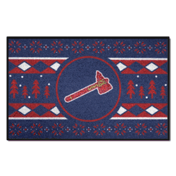 Atlanta Braves Holiday Sweater Starter Mat Accent Rug - 19in. x 30in.