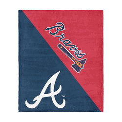 Atlanta Braves MLB Halftone Silk Touch Throw Blanket 46x60 inches