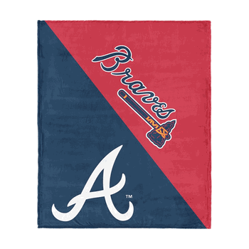 Atlanta Braves MLB Halftone Silk Touch Throw Blanket 46x60 inches