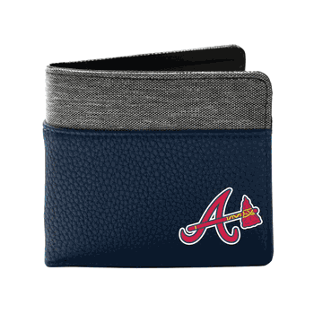 Atlanta Braves Pebble BiFold Wallet NAVY