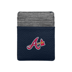 Atlanta Braves Pebble Front Pocket Wallet Navy