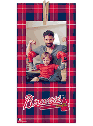 Atlanta Braves Plaid Clothespin 6x12 Sign