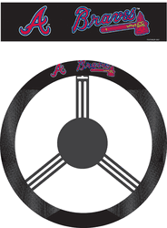 Atlanta Braves Poly-Suede Steering Wheel Cover