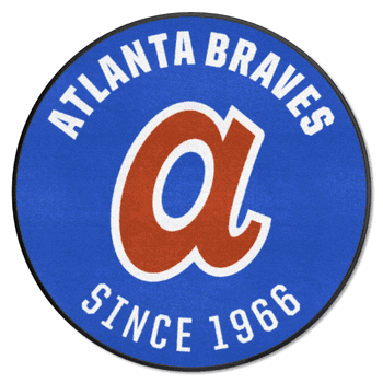 Atlanta Braves Roundel Rug - 27in. Diameter 1974 Retro Logo