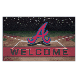 Atlanta Braves Rubber Door Mat - 18in. x 30in.