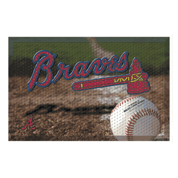 Atlanta Braves Rubber Scraper Door Mat