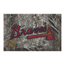 Atlanta Braves Rubber Scraper Door Mat Camo