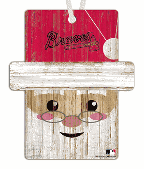Atlanta Braves Santa Ornament