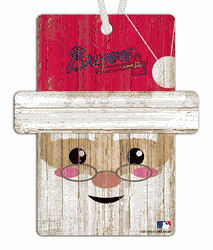 Atlanta Braves Santa Ornament