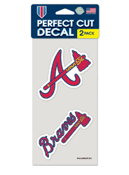 Atlanta Braves Set of 2 Die Cut Decals