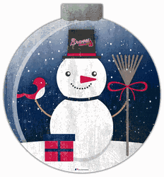 Atlanta Braves Snowglobe 12in Wall Art