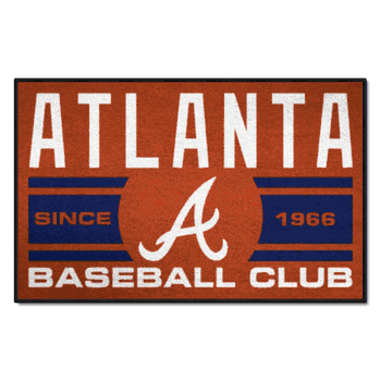 Atlanta Braves Starter Mat Accent Rug - 19in. x 30in., Uniform Design