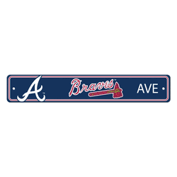 Atlanta Braves Street Sign Dcor 4in. X 24in. Lightweight