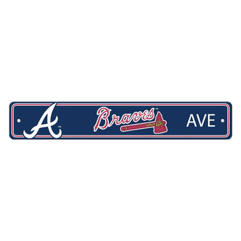 Atlanta Braves Street Sign Dcor 4in. X 24in. Lightweight