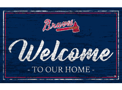 Atlanta Braves Team Color Welcome 11x19 Sign