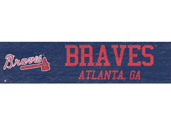 Atlanta Braves Team Name 6x24 Sign