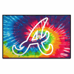 Atlanta Braves Tie Dye Starter Mat Accent Rug - 19in. x 30in.