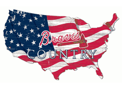 Atlanta Braves USA Shape Flag Cutout