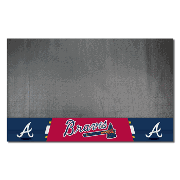 Atlanta Braves Vinyl Grill Mat - 26in. x 42in.