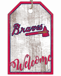 Atlanta Braves Welcome Team Tag 11x19 Sign