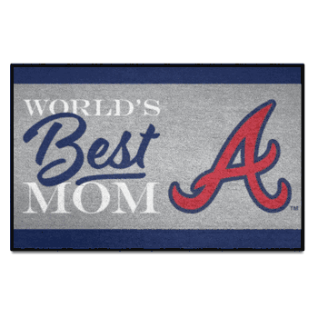Atlanta Braves World's Best Mom Starter Mat Accent Rug - 19in. x 30in.