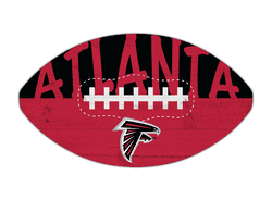 Atlanta Falcons 12" Football Cutout Sign with City Name