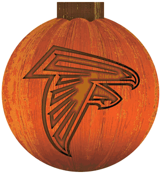 Atlanta Falcons 12 in. Halloween Pumpkin Sign