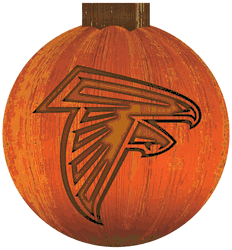 Atlanta Falcons 12 in. Halloween Pumpkin Sign