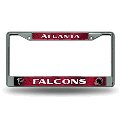 Atlanta Falcons  12" x 6" Chrome Frame With Decal Inserts