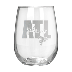 Atlanta Falcons 17oz Stemmless Wine Glass