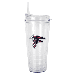 Atlanta Falcons 22oz Flipside Dbl Wall Clear Tumbler