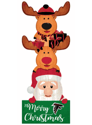 Atlanta Falcons 31" Santa Stack Leaner
