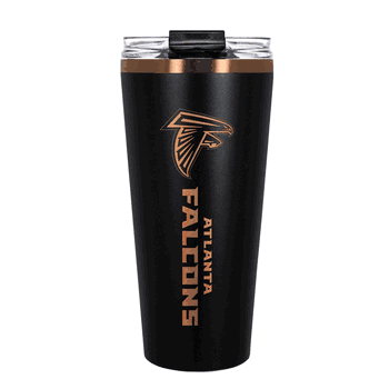 Atlanta Falcons 32oz Black and Copper Big Slim with Straw