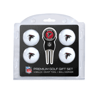 Atlanta Falcons 4 Ball Gift Set + Divot Tool & Marker