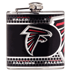 Atlanta Falcons 6oz Stainless Steel Flask with Metallic Graphics