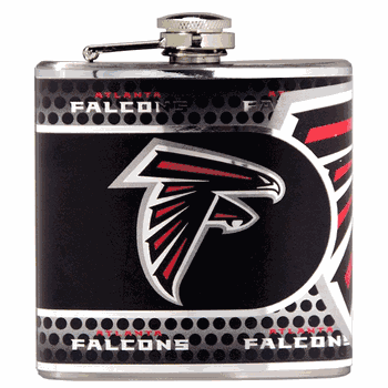 Atlanta Falcons 6oz Stainless Steel Flask with Metallic Graphics