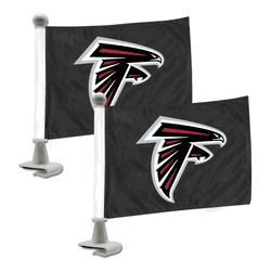 Atlanta Falcons Ambassador Car Flags - 2 Pack Mini Auto Flags, 4in X 6in