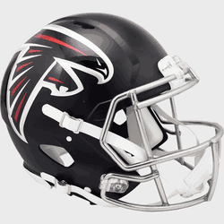 Atlanta Falcons  Authentic Speed Full Size Football Helmet Satin Nickel Mask