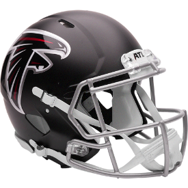 Atlanta Falcons  Authentic Speed Full Size Football Helmet Satin Nickel Mask