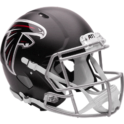 Atlanta Falcons  Authentic Speed Full Size Football Helmet Satin Nickel Mask