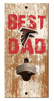 Atlanta Falcons Best Dad Bottle Opener  Wood Sign